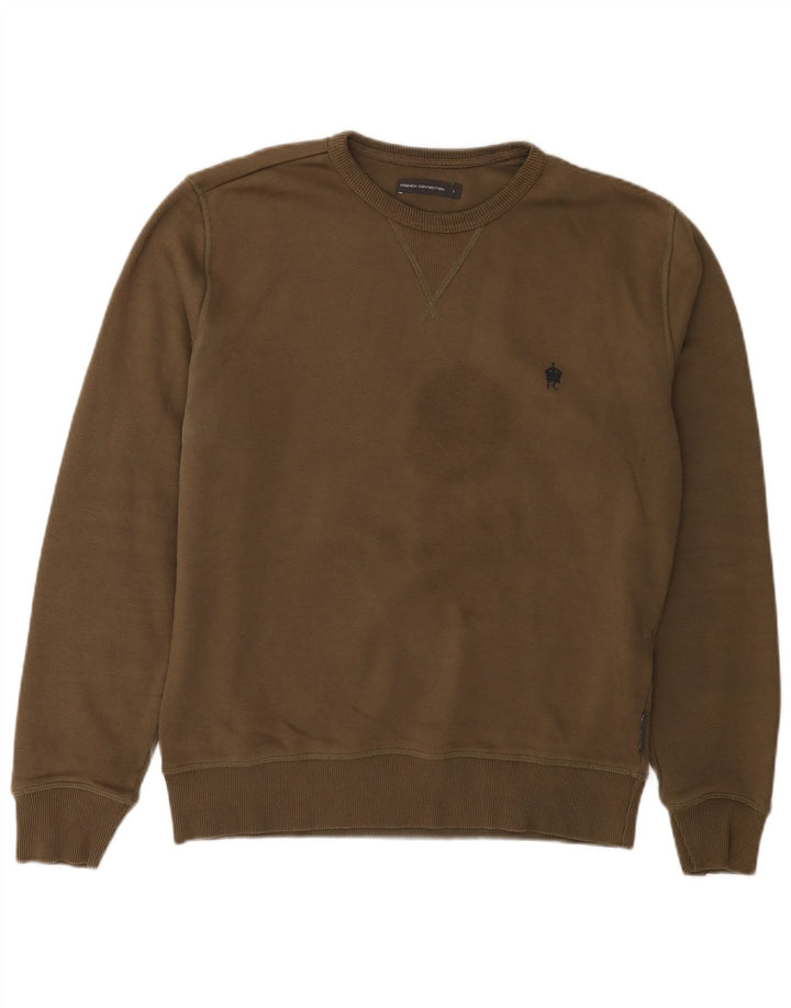 French Connection Sweat-Shirt Homme Kaki Coton Large