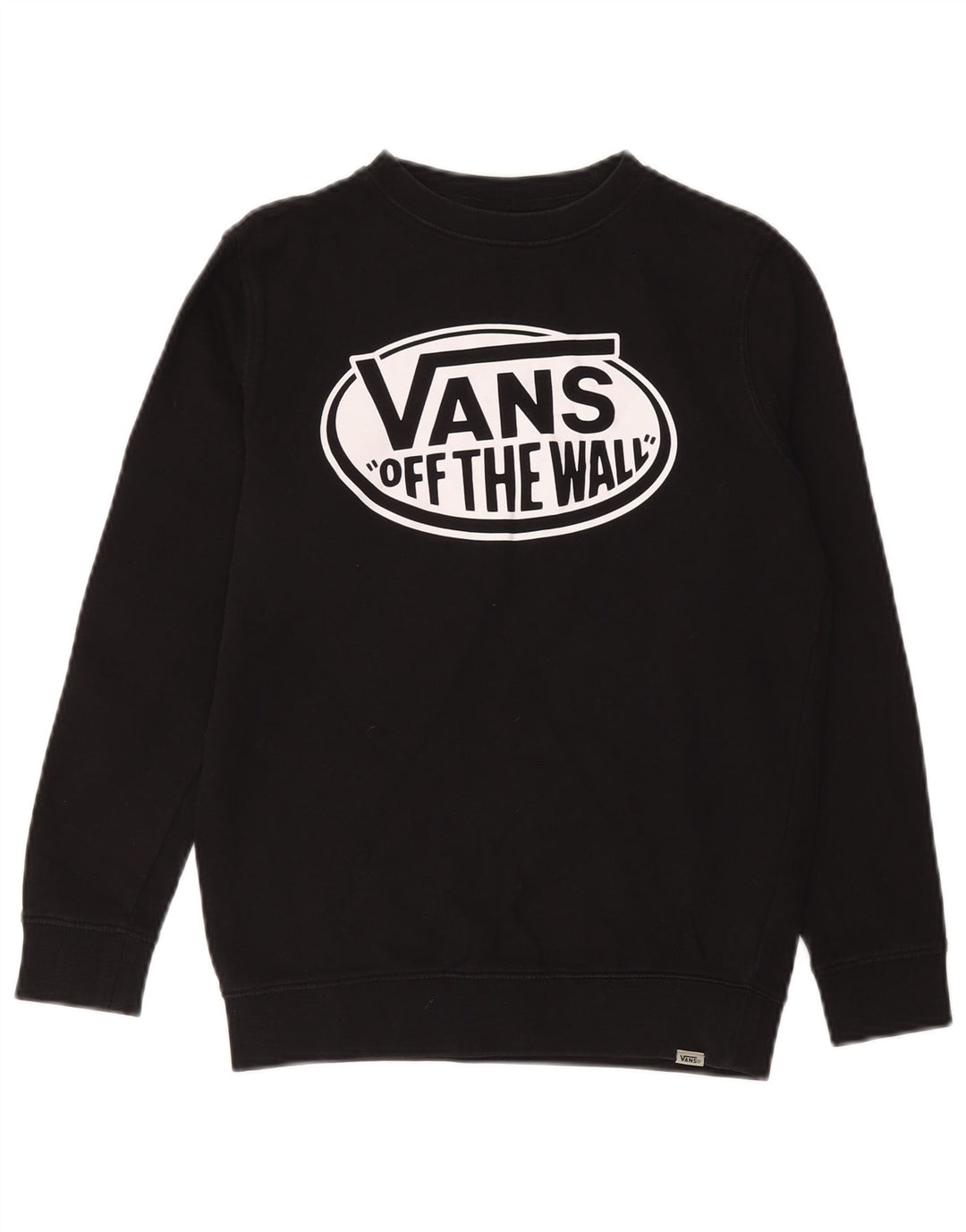 VANS Sweat-shirt graphique pour femme UK 14 en coton noir moyen