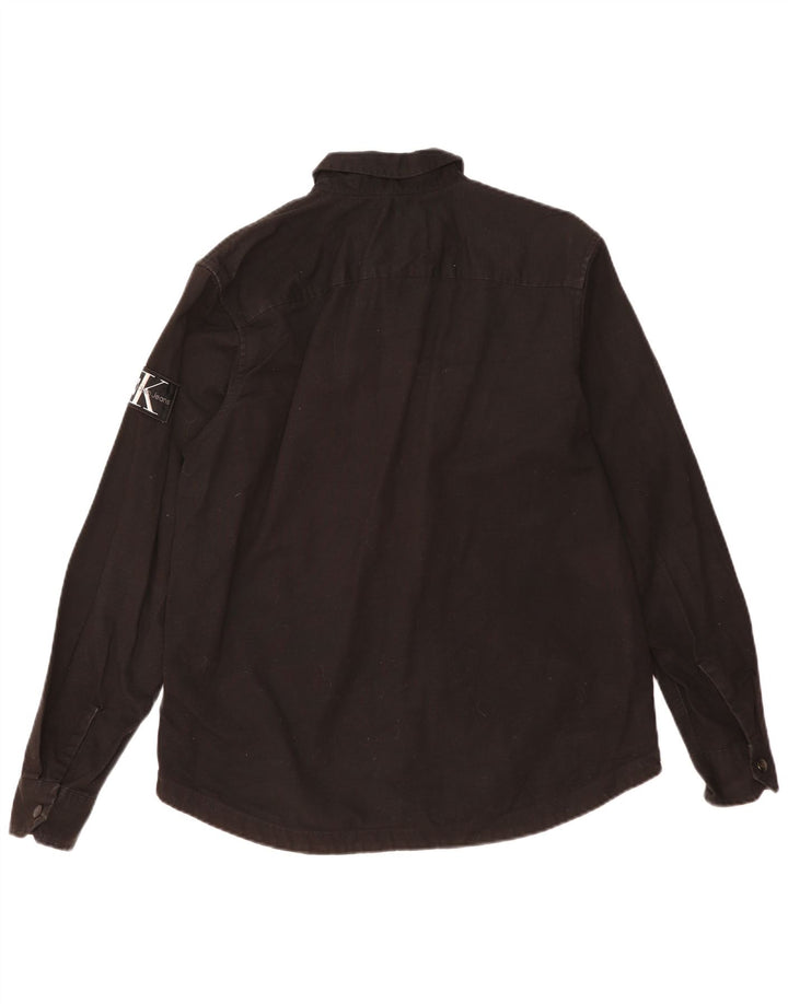 Calvin Klein Chemise Coupe Relax Homme Noir Moyen Coton