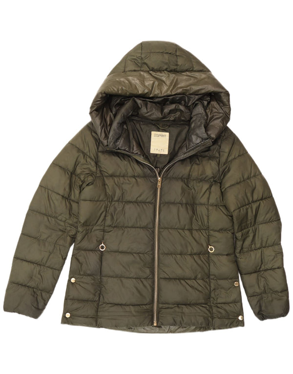 Esprit Veste matelassée à capuche pour femme UK 16 Large Kaki