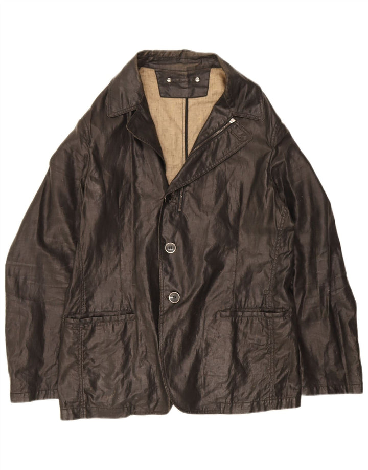 Armani Collezioni Veste blazer à 2 boutons pour homme UK 38 Noir moyen