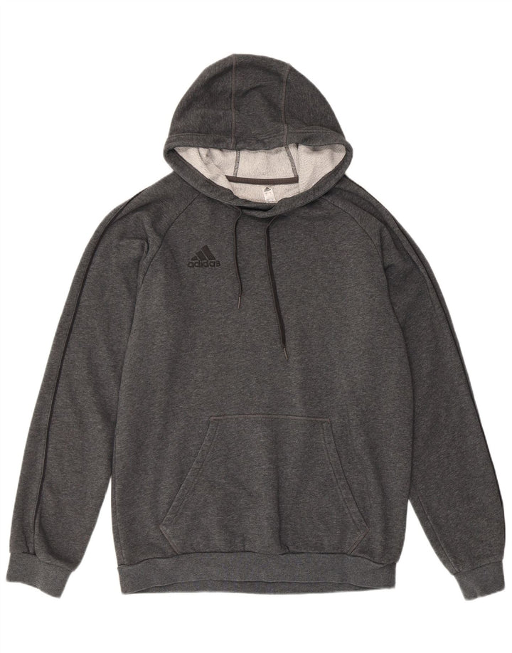 ADIDAS Pull à capuche pour homme en coton gris moyen
