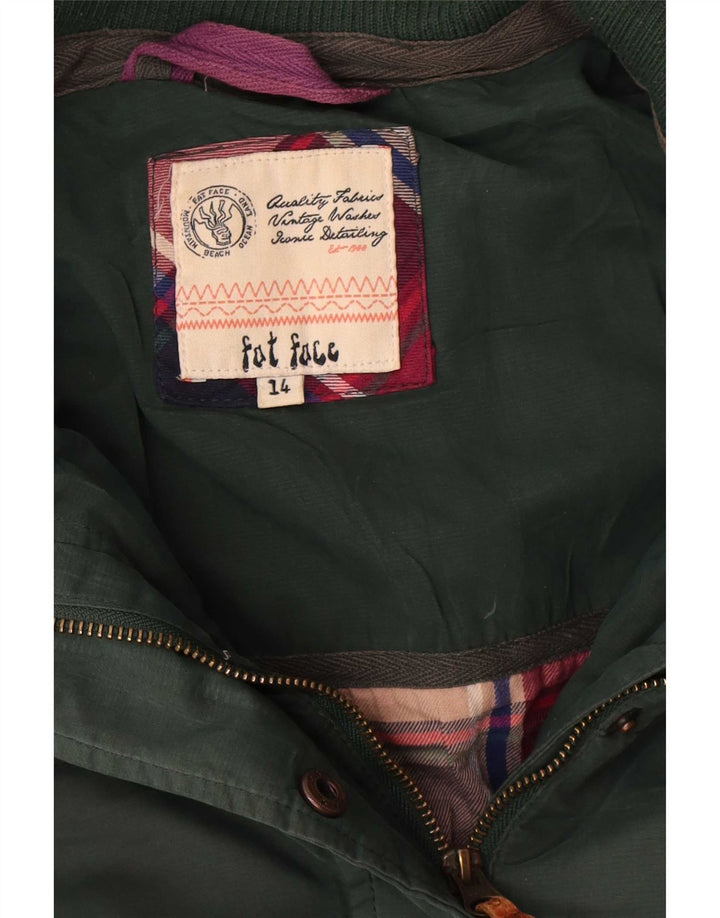 Fat Face Veste matelassée pour femme UK 44 Large Vert Polyester