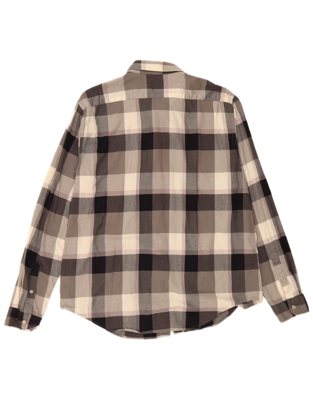 Lacoste Chemise en flanelle coupe régulière pour homme Taille 44 XL Coton à carreaux gris