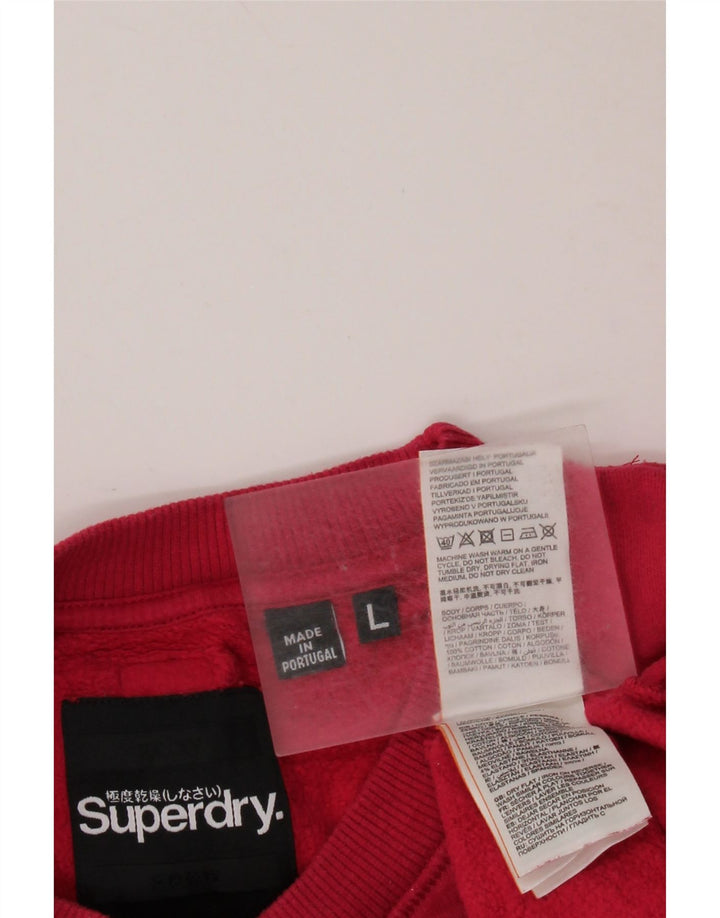 SUPERDRY Sweat-shirt graphique pour hommes, grand coton rose