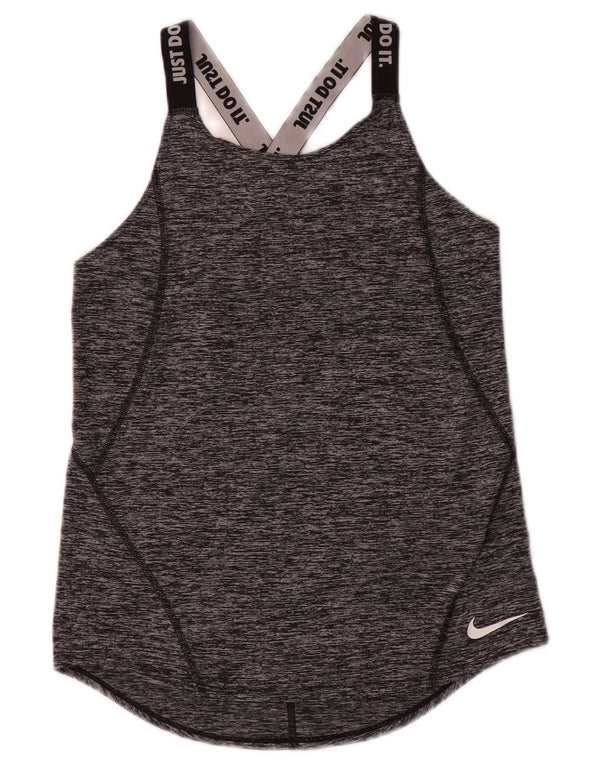 Nike Girls Graphic Débardeur 12-13 ans Large Gris Moucheté Polyester