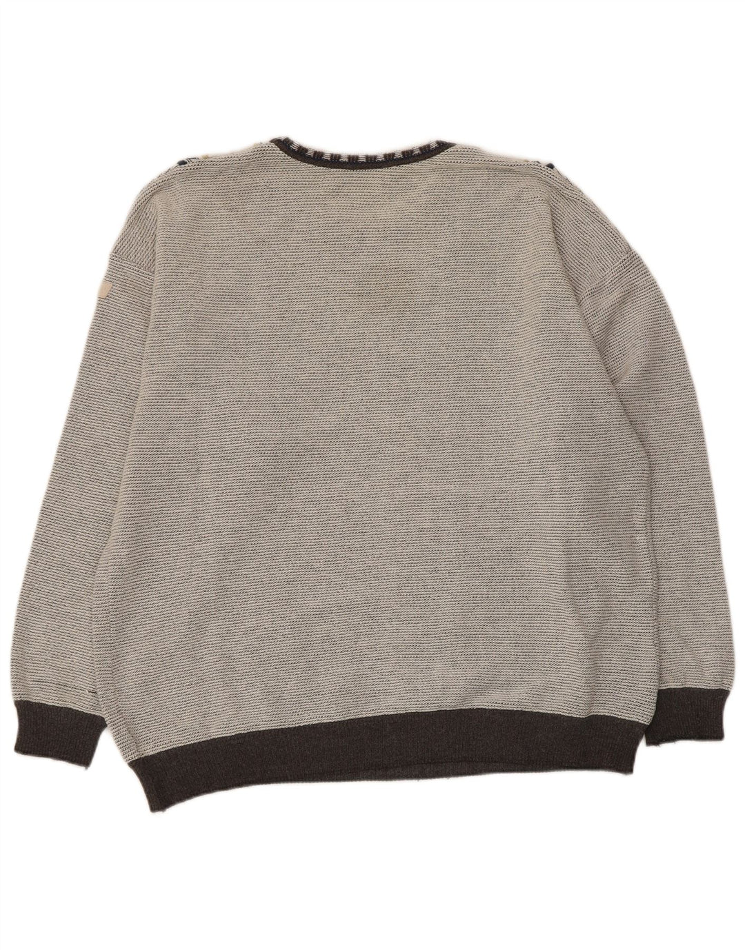 Buckle Pull Col Bateau Homme Grand Gris Géométrique