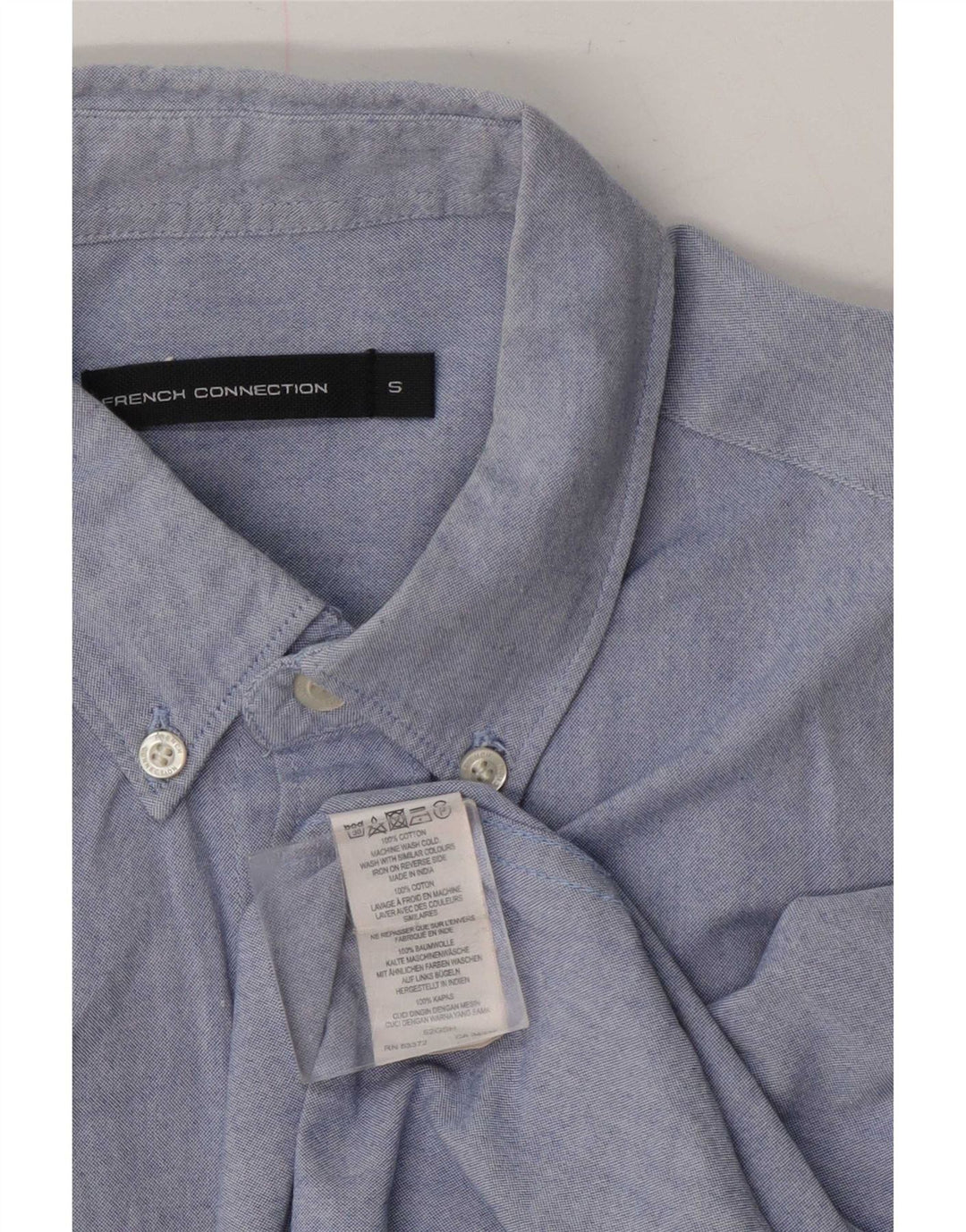 French Connection Chemise Homme Petit Bleu Coton