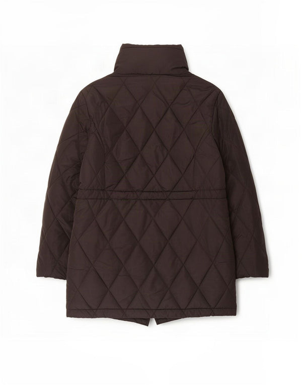 Marks & Spencer Manteau matelassé matelassé pour femme UK 14 Large Noir Polyester