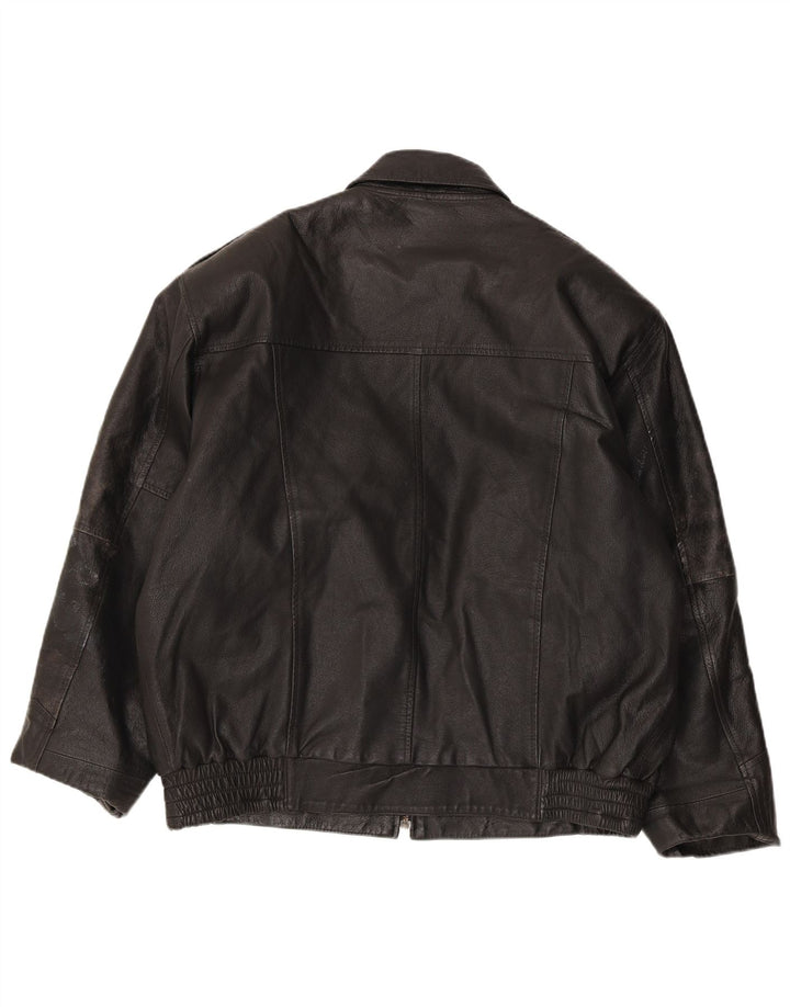 MILAN Veste en cuir pour homme UK 40 Grand cuir noir