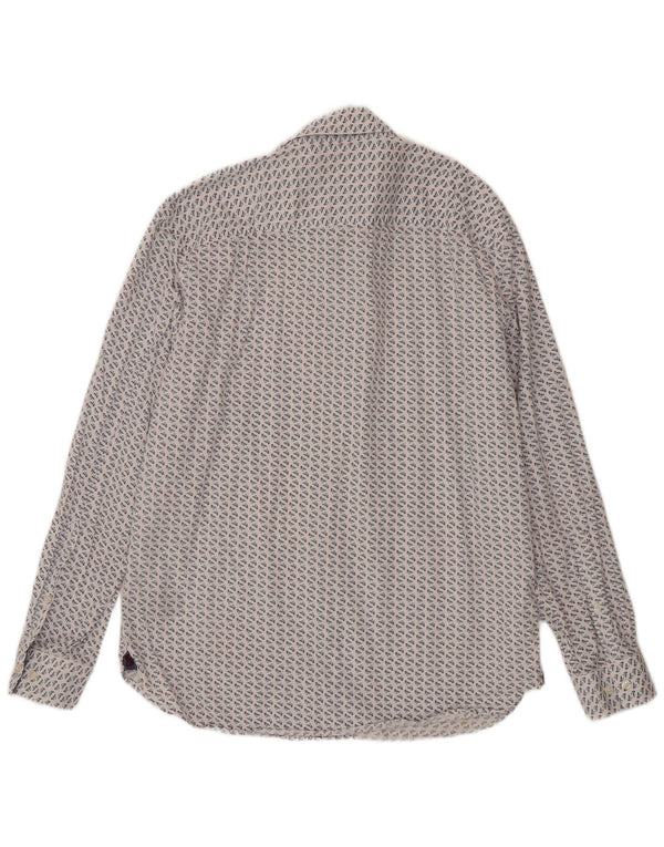 Joules Chemise Coupe Classique à Motif Abstrait Homme Grand Blanc Coton