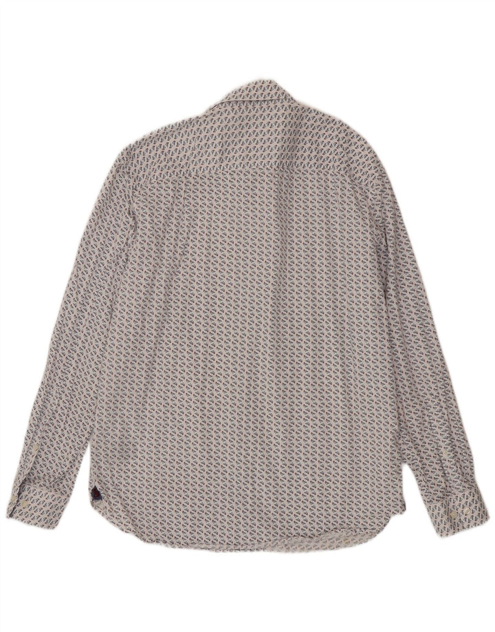 Joules Chemise Coupe Classique à Motif Abstrait Homme Grand Blanc Coton