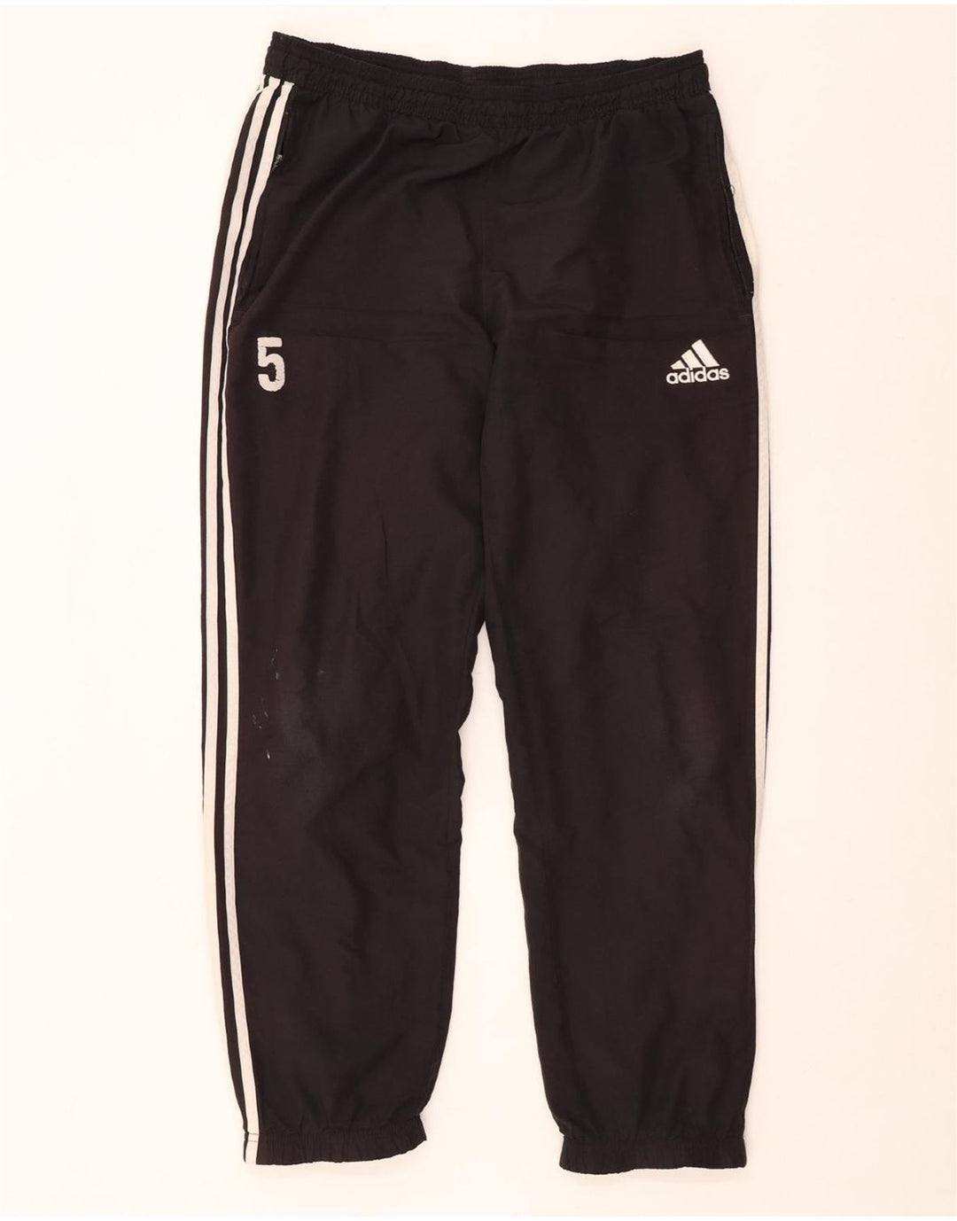 ADIDAS Pantalon de survêtement graphique pour hommes Joggers Large Noir Polyester