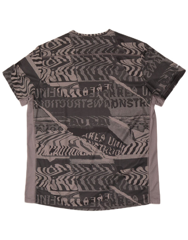Adidas Homme Aeroready Graphic T-Shirt Top XL Gris Géométrique Polyester