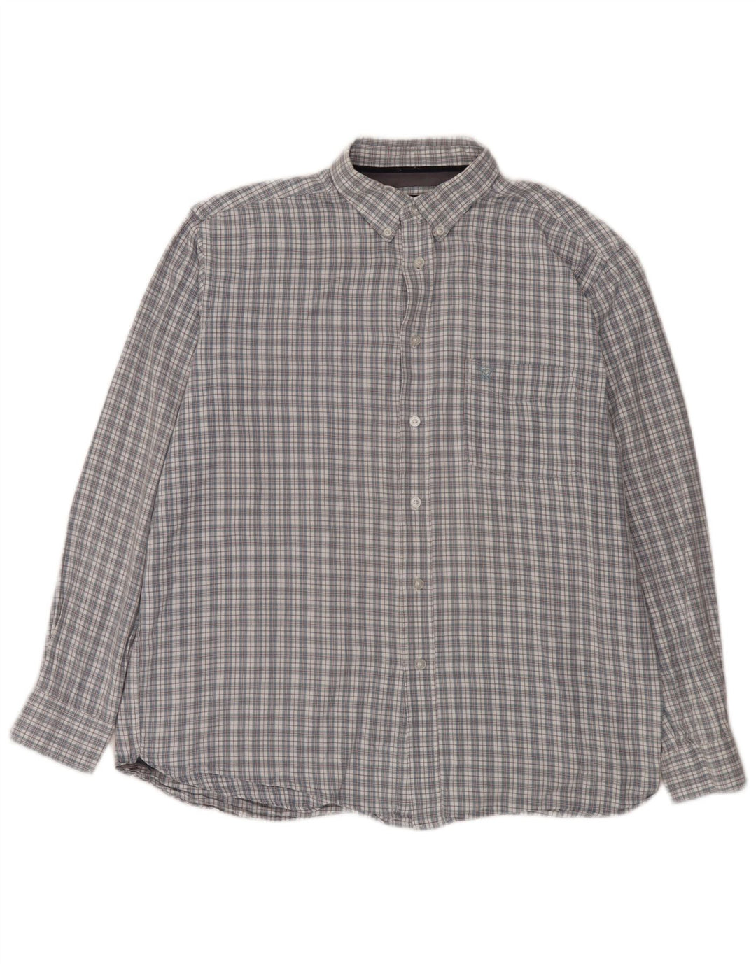 James Pringle Chemise en flanelle pour homme en coton à carreaux gris