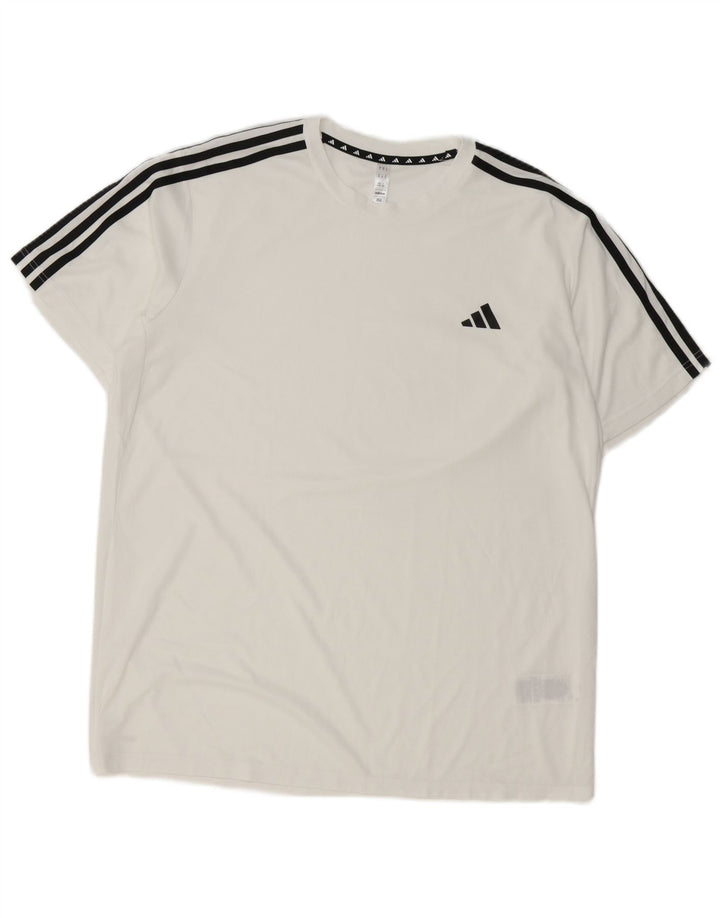 Adidas Hommes Aeroready T-Shirt Top XL Blanc Polyester