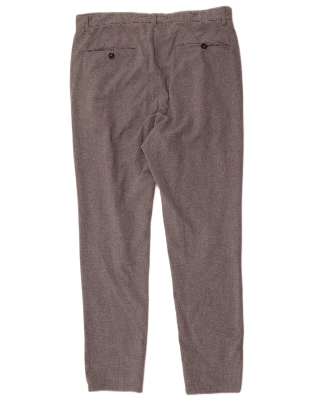 Zara Pantalon Chino Slim Homme EU 42 Large W32 L28 Gris Polyester