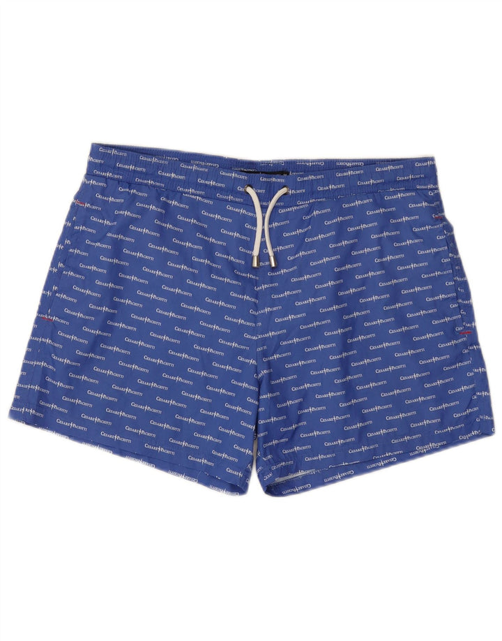 Cesare Paciotti Short de Bain Graphique Homme Bleu Moyen Polyester