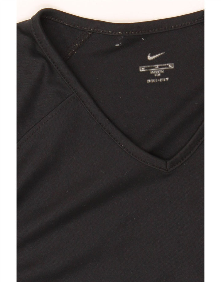 NIKE Womens Dri Fit T-Shirt Top UK 14 Medium Black Polyester Vintage Nike and Second-Hand Nike from Messina Hembry 