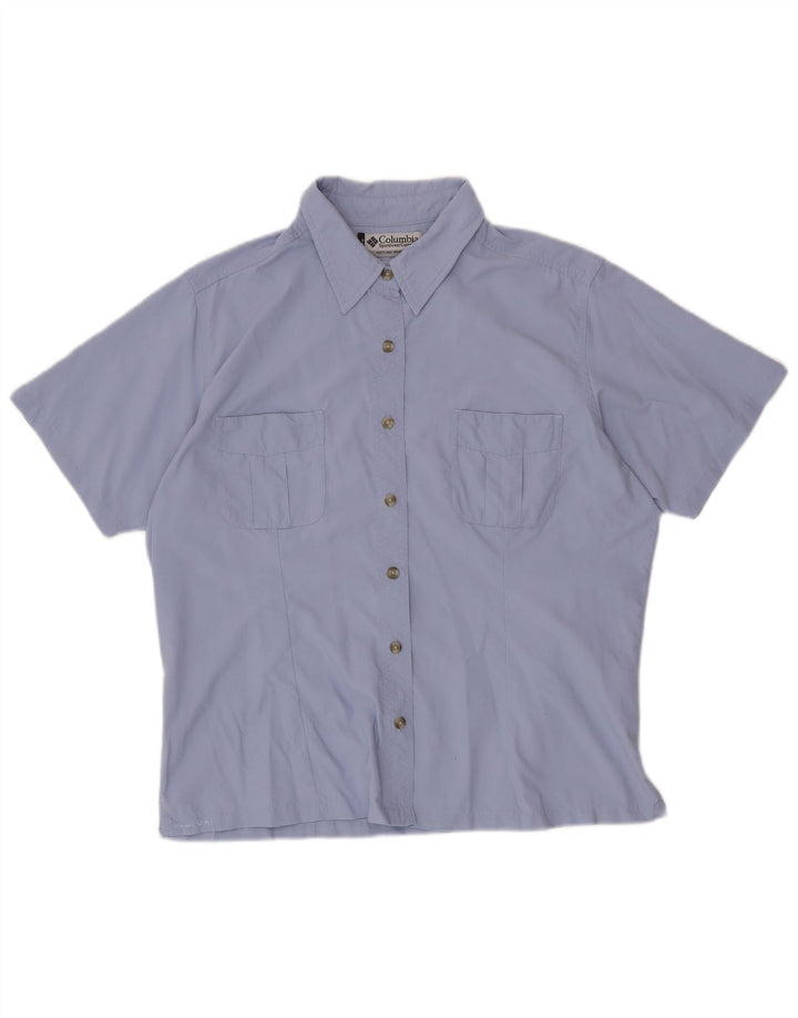 COLUMBIA Chemise à manches courtes pour femme UK 18 XL Nylon violet