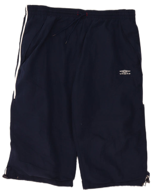 Umbro Bermuda de sport graphique pour femme UK 16 Large Bleu marine Polyester