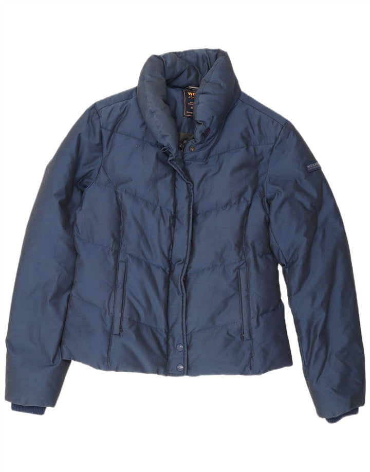 Woolrich Veste matelassée pour femme UK 16 Large Bleu marine Coton