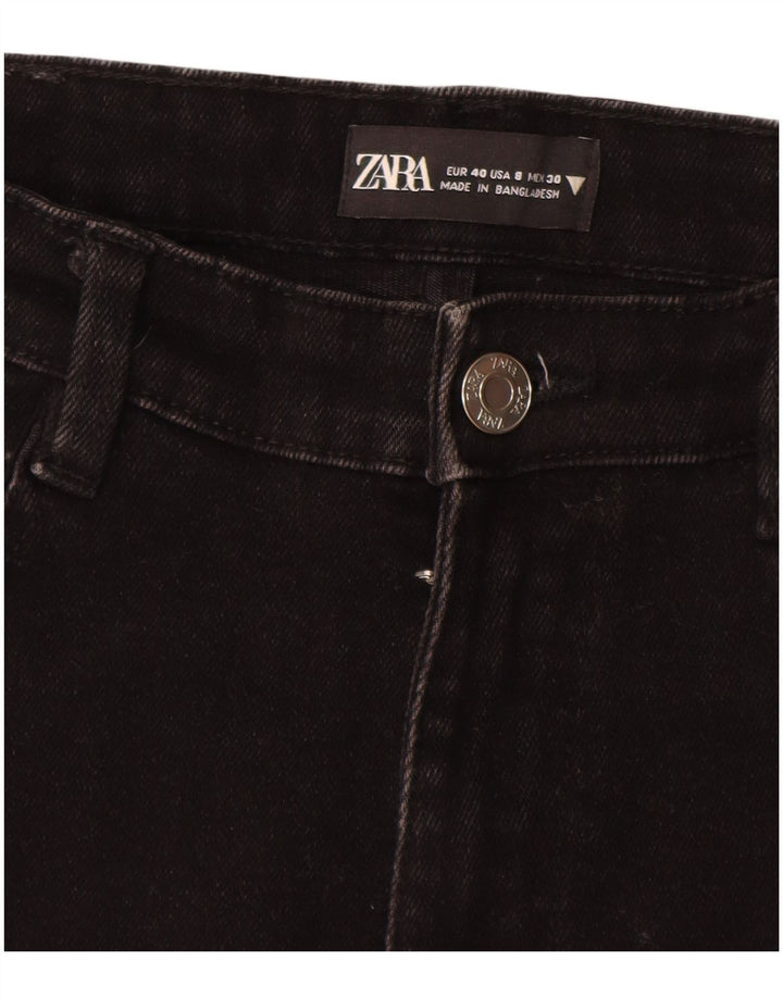 ZARA Jean slim court pour femme EU 40 Medium W30 L25 Noir