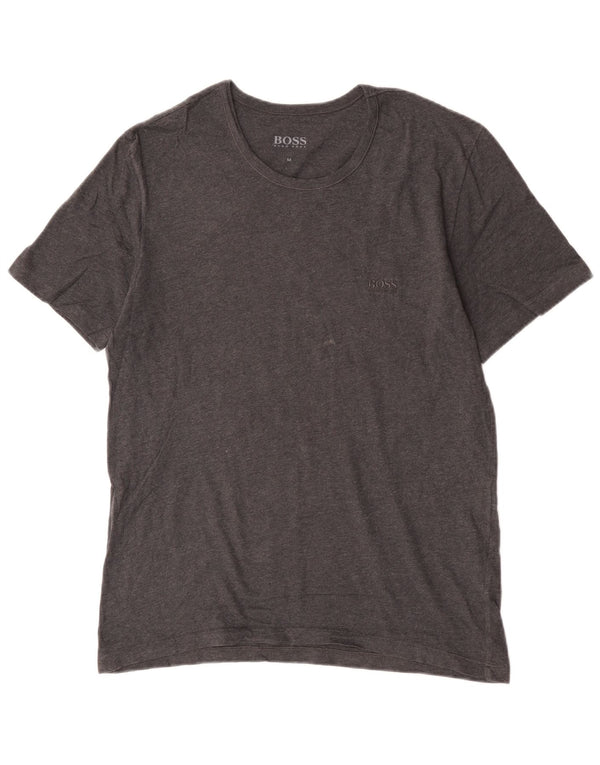 Hugo Boss Homme T-Shirt Top Gris Moyen Coton