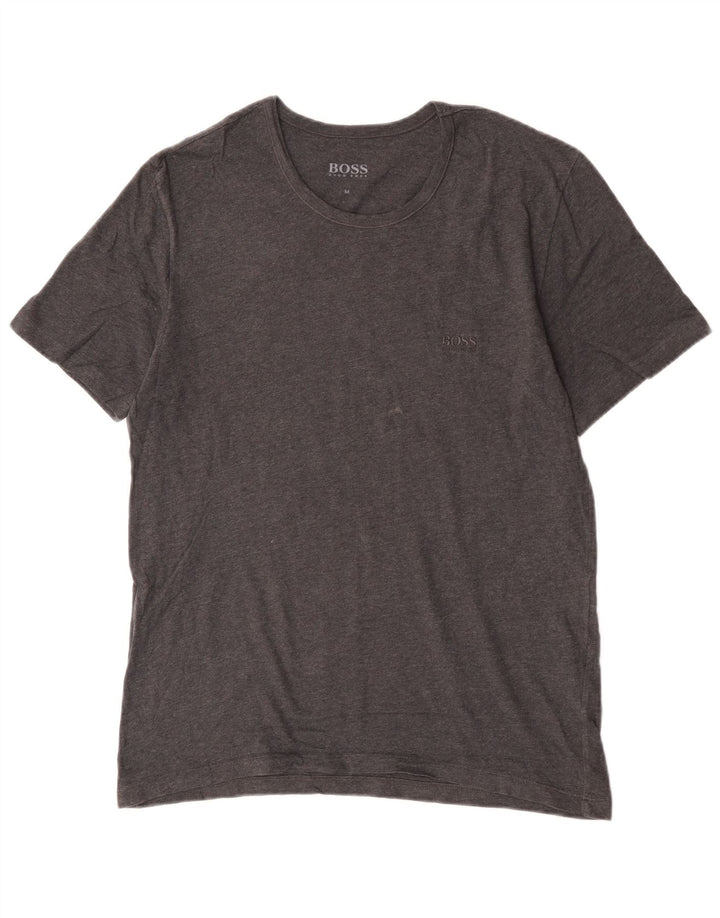 Hugo Boss Homme T-Shirt Top Gris Moyen Coton