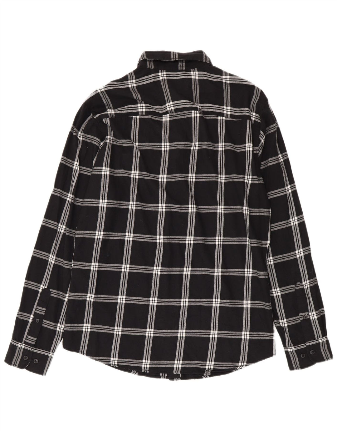 Jack & Jones Chemise en flanelle pour homme en coton à carreaux noirs