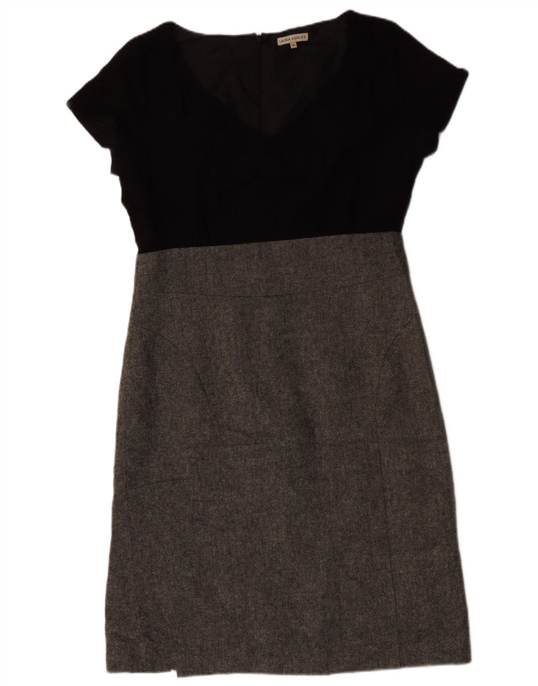 Laura Ashley Robe fourreau pour femme UK 44 Grand Noir Colorblock Polyester