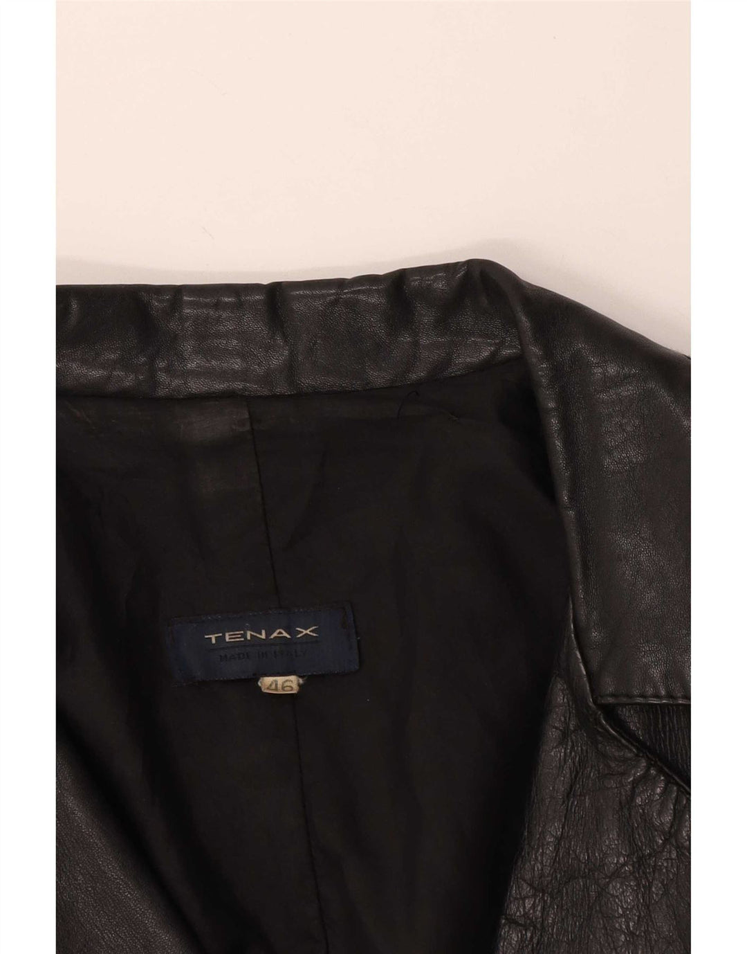 Tenax Manteau en cuir pour femme IT 46 Large Noir