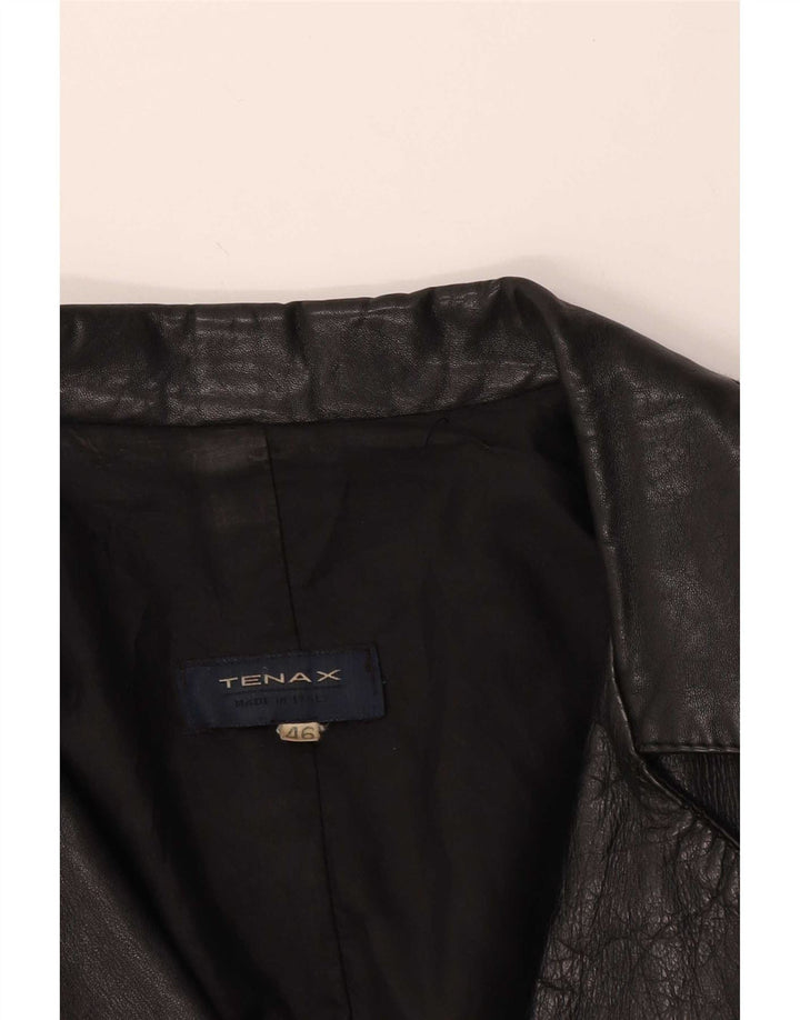 Tenax Manteau en cuir pour femme IT 46 Large Noir