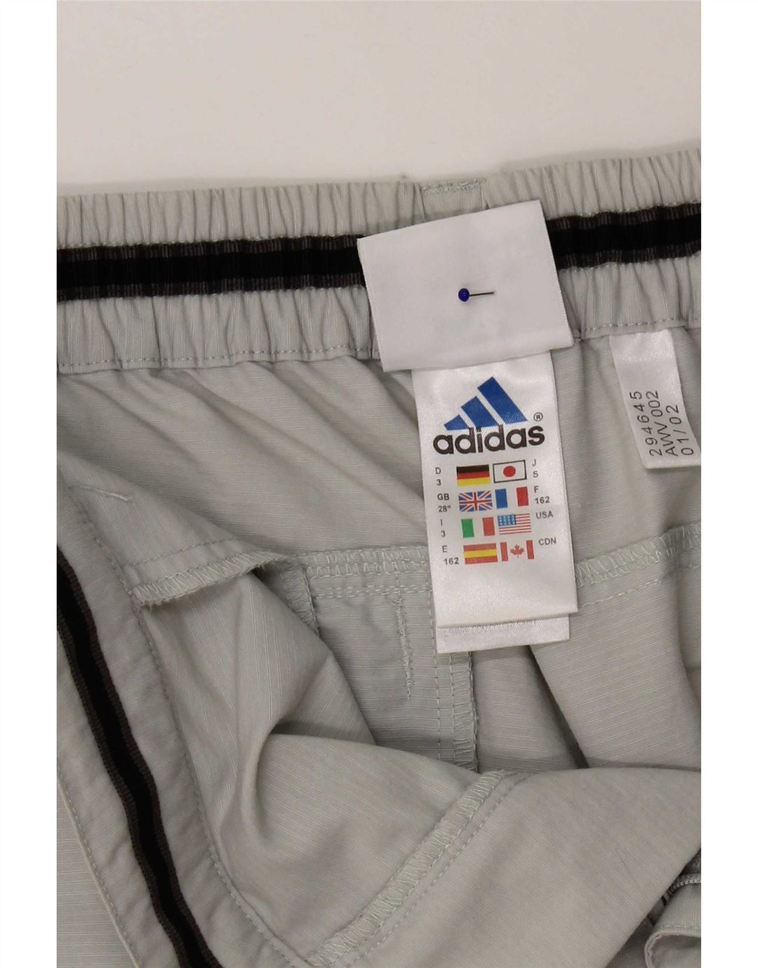 Adidas Pantalon Capri Femme W28 L20 Gris Polyamide