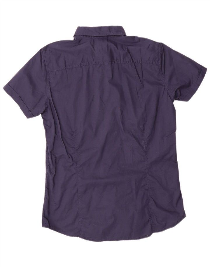 Sisley Chemise Slim Fit à Manches Courtes Bleu Marine Moyen Homme