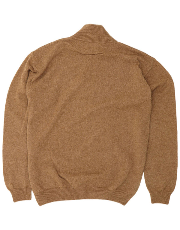 MARLBORO CLASSICS Pull col zippé pour homme 2XL Laine marron