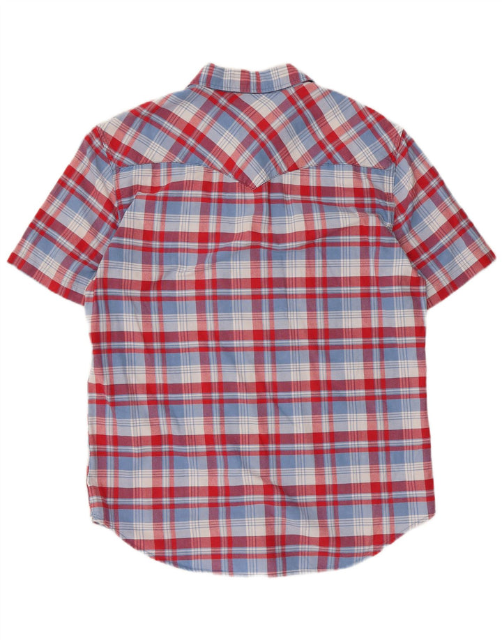 Levi's Chemise Slim Fit à Manches Courtes Homme en Coton à Carreaux Rouge Grand