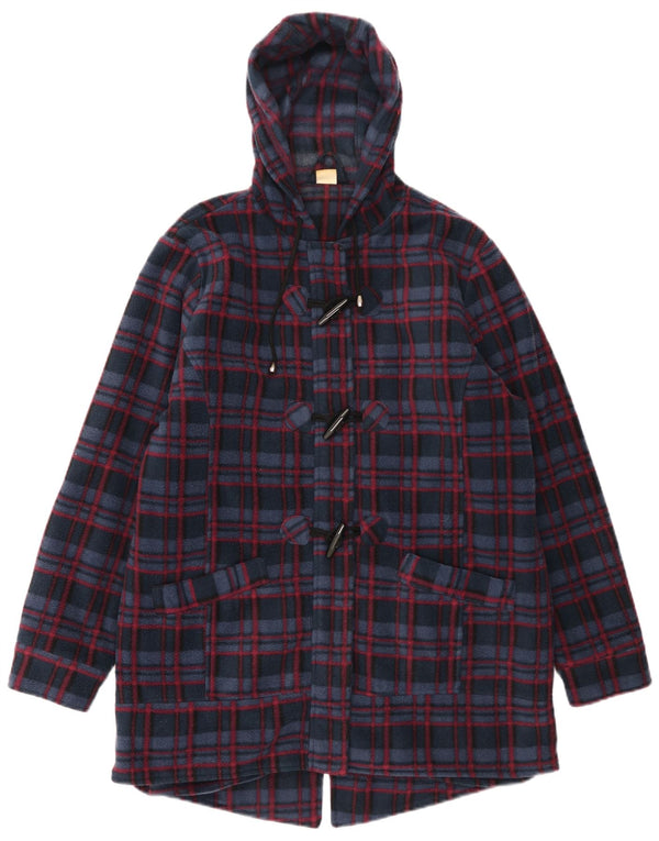 Cotton Traders Parka à capuche pour femme UK 16 Grand carreaux bleu marine