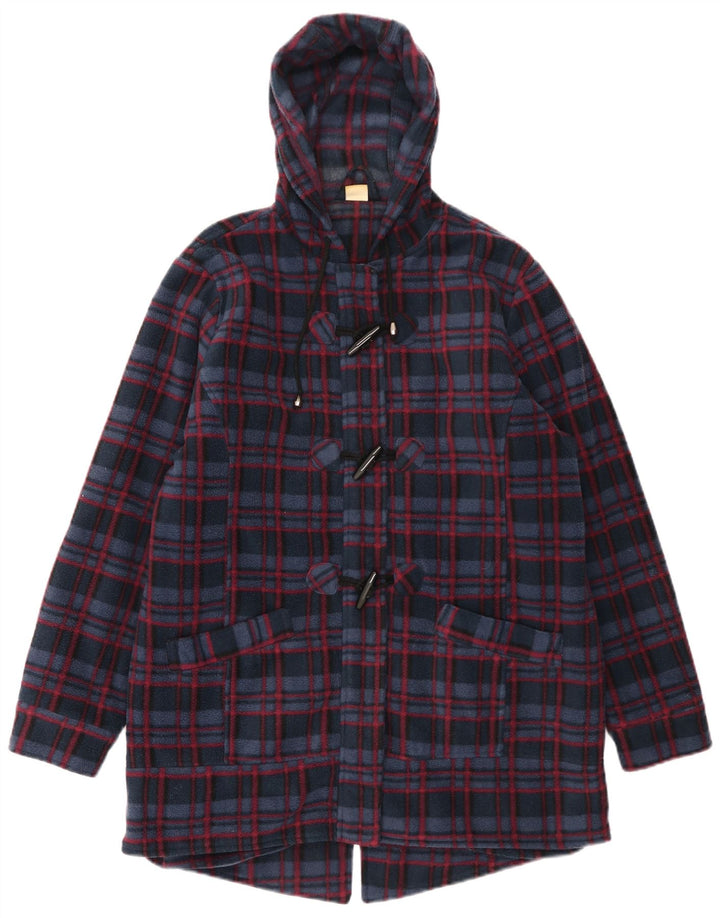 Cotton Traders Parka à capuche pour femme UK 16 Grand carreaux bleu marine