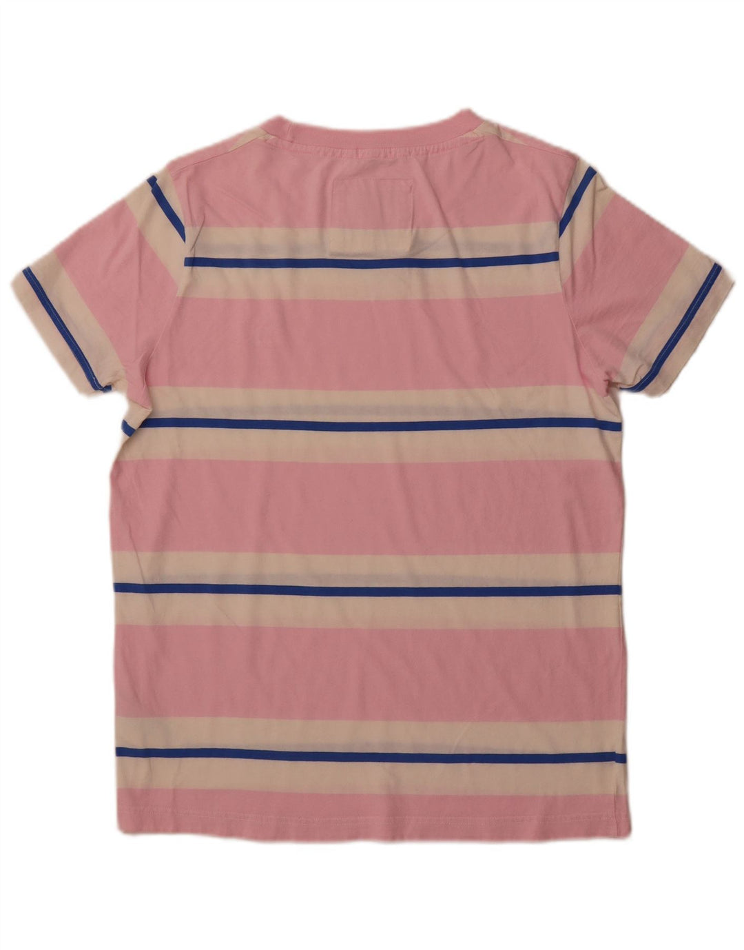 ABERCROMBIE & FITCH T-shirt musclé pour homme XL en coton rayé rose