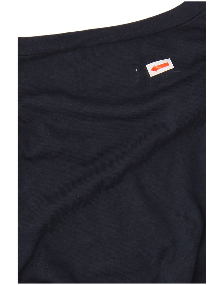 HOLLISTER T-shirt graphique pour femme UK 6 XS Bleu marine Coton