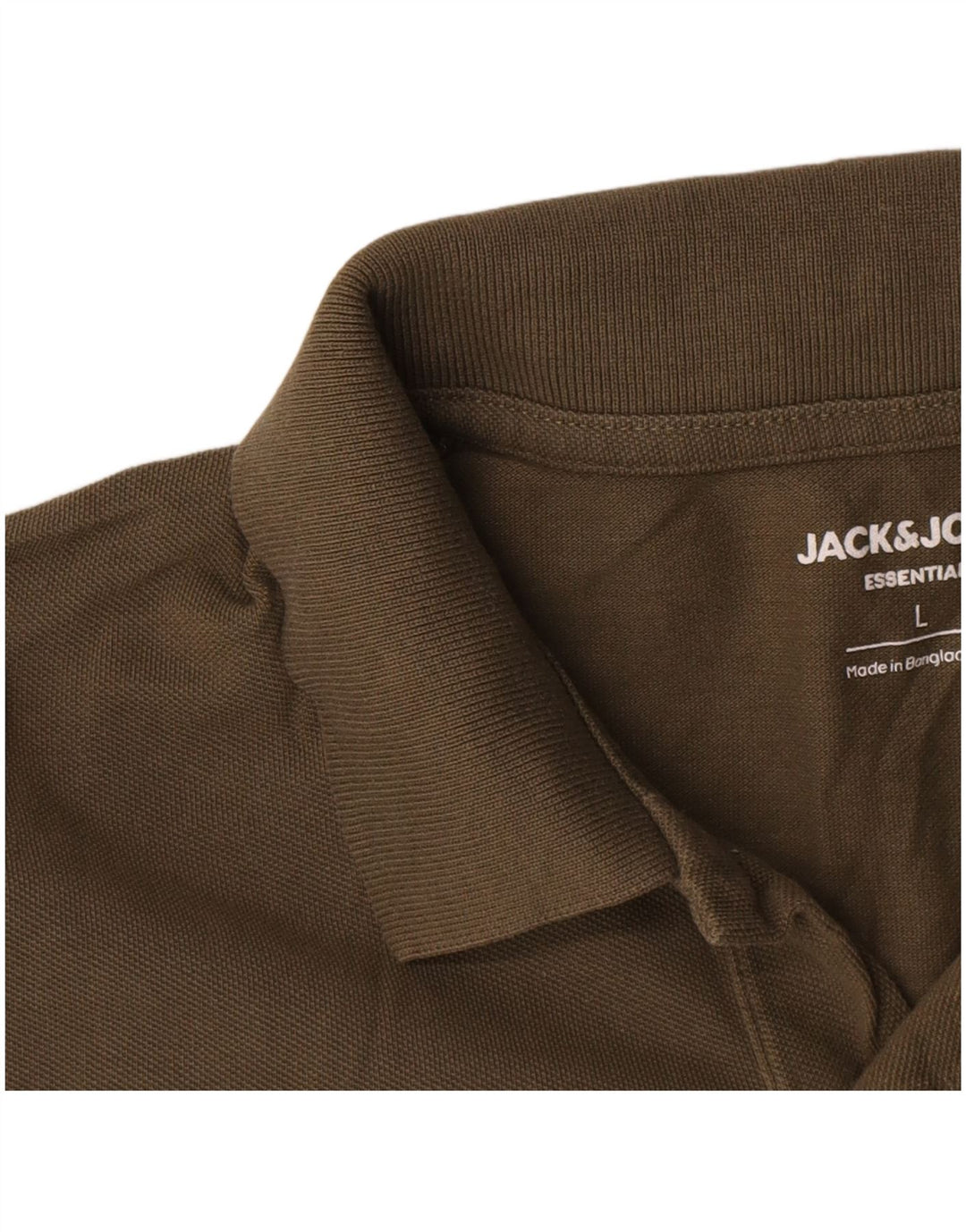 Jack & Jones Polo Homme Large Kaki Coton