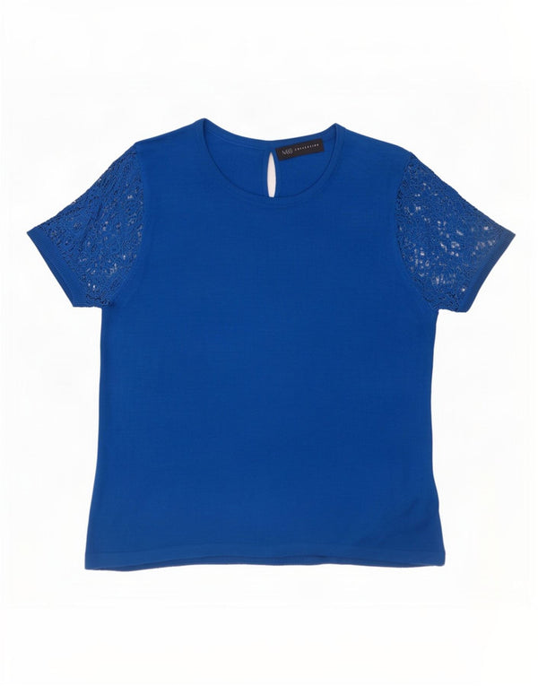 Marks & Spencer Chemisier pour femme UK 12 Bleu moyen Acrylique floral