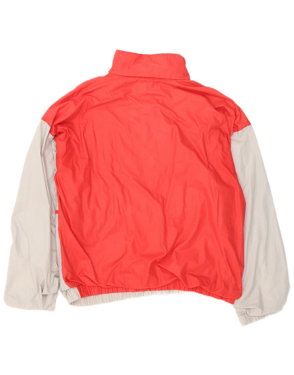 vintage Mens Pull Survêtement Top Veste Grand Gris Colorblock Coton