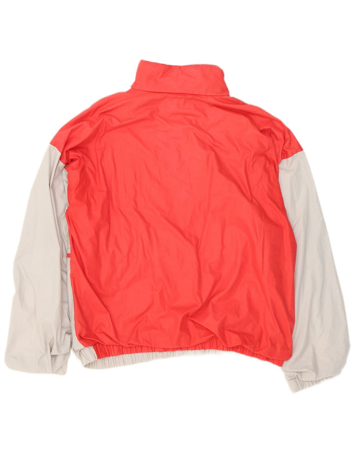 vintage Mens Pull Survêtement Top Veste Grand Gris Colorblock Coton