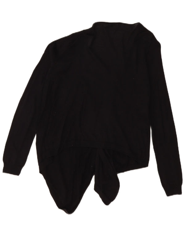 Massimo Dutti Pull cardigan ouvert pour femme UK 10 Petit coton noir