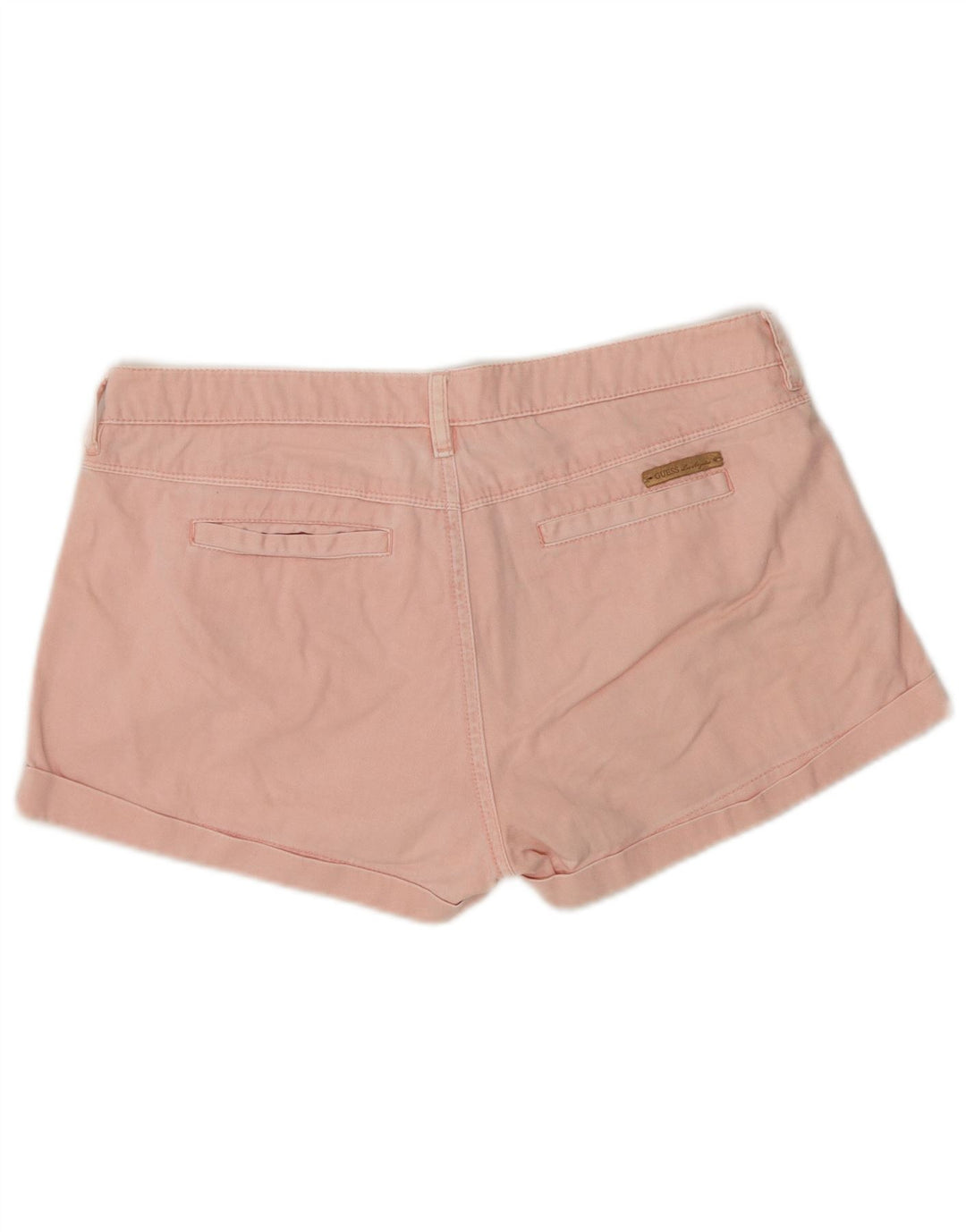 GUESS Short Chino Taille Basse Femme W28 Coton Rose Moyen