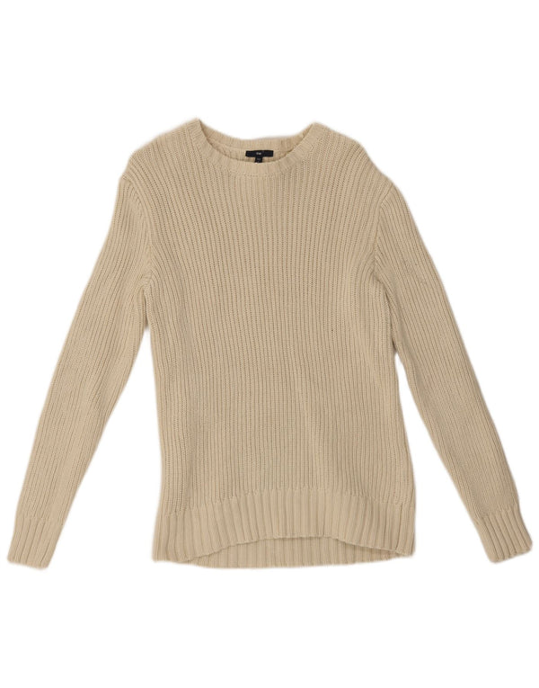 Gap Pull col bateau pour femme UK 14 Medium Off White Coton