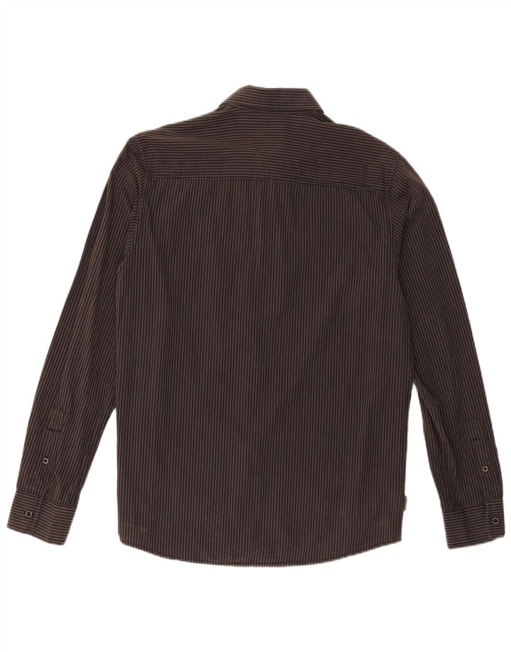 Quiksilver Chemise Mid Fit Homme Petit Gris Rayé Coton
