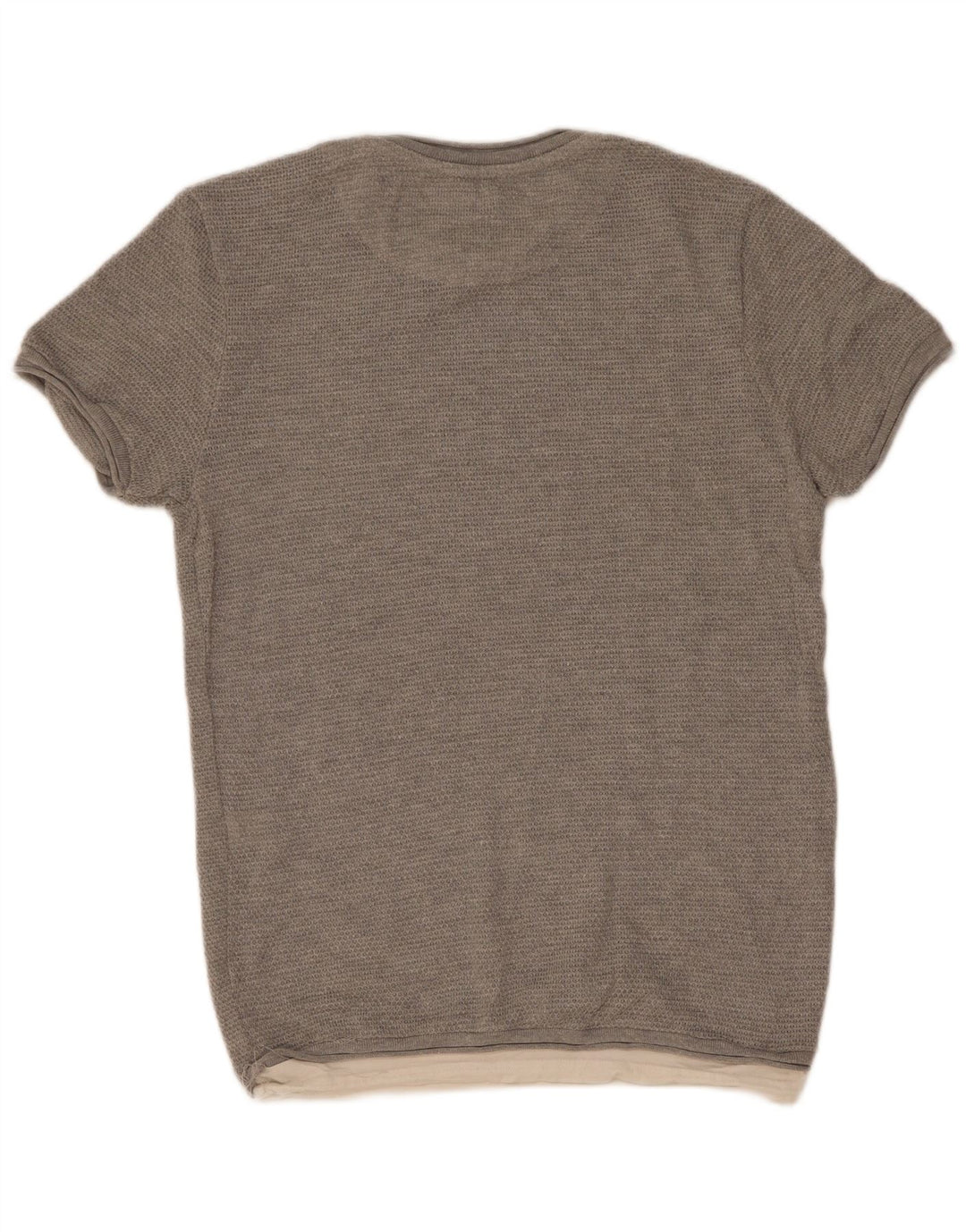 Zara Homme T-Shirt Top Gris Moyen Coton